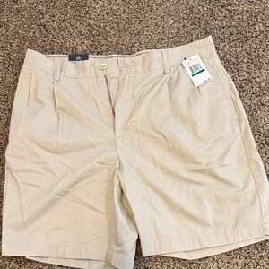 Nautica Men's Beige Flat Front Shorts